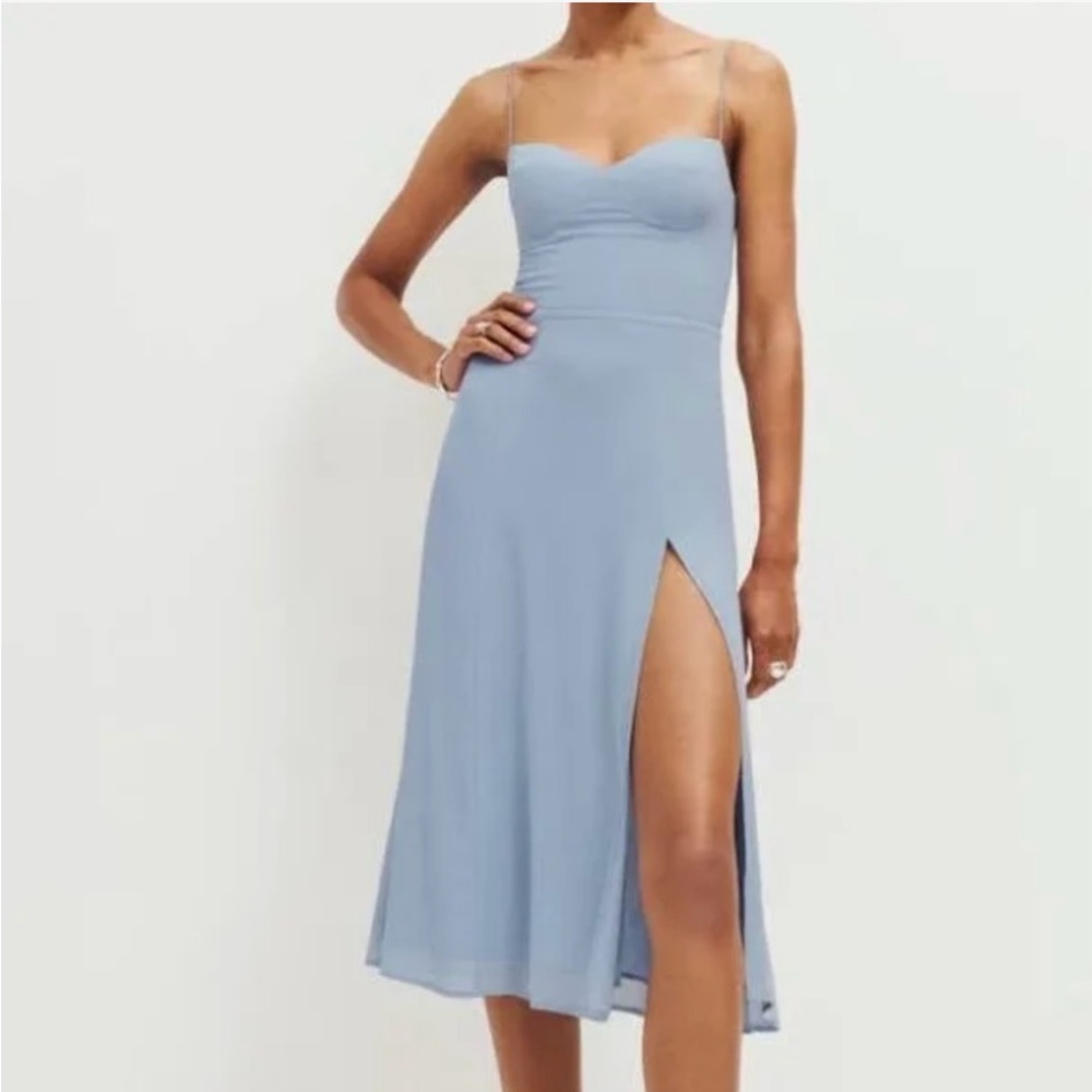 Reformation NWT Juliette dress mineral blue